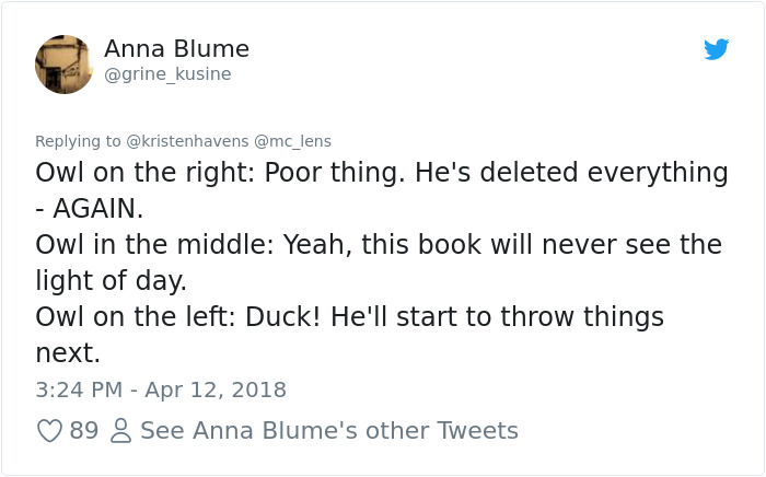 The Internet Can't Stop Laughing At These Owls Who Were Born Outside Of Office Window And Now Do This The Internet Can't Stop Laughing At These Owls Who Were Born Outside Of Office Window And Now Do This