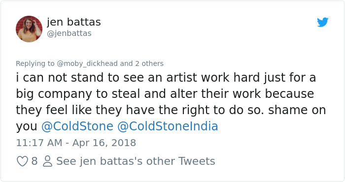 After Ice Cream Company Stole This Artist's Work, He Came Up With An Idea They Didn't Expect After Ice Cream Company Stole This Artist's Work, He Came Up With An Idea They Didn't Expect