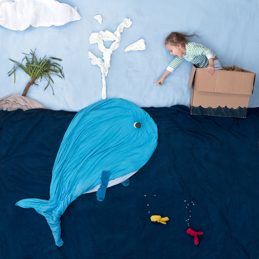 Scene From The Ceiling: I Create Fun Settings Using Everyday Items