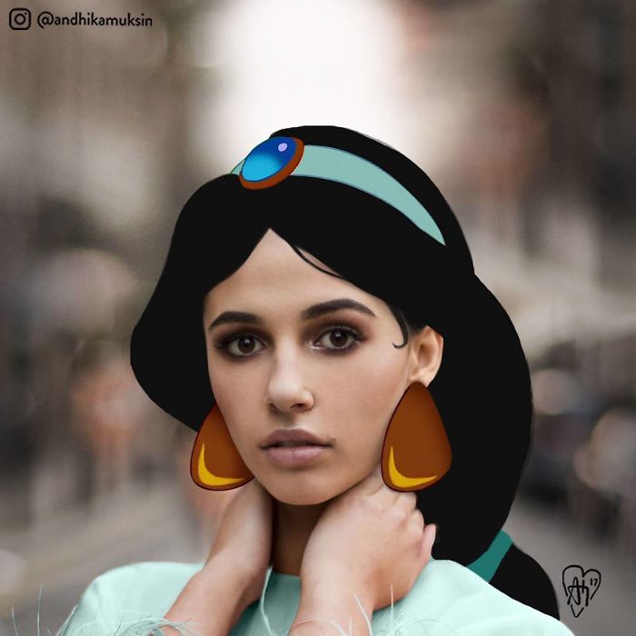 Artist Photoshops Disney Princesses Into Celebrity Photos