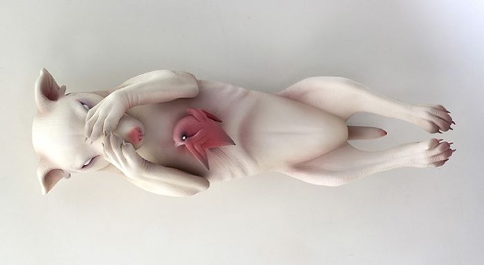 Freaky-Cute-Ceramic-Creatures-Erika-Sculpture