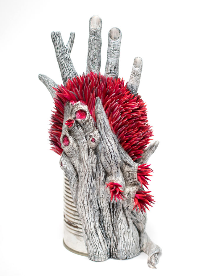 Artist Makes Unexpectedly Colorful Life Forms Grow Out Of Trash