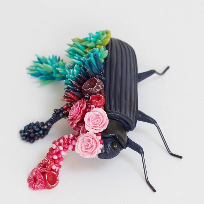 Artist Makes Unexpectedly Colorful Life Forms Grow Out Of Trash