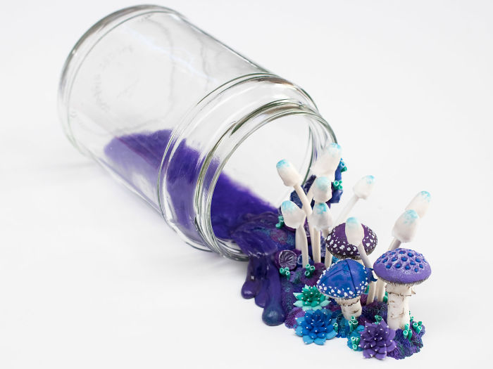 Artist Makes Unexpectedly Colorful Life Forms Grow Out Of Trash