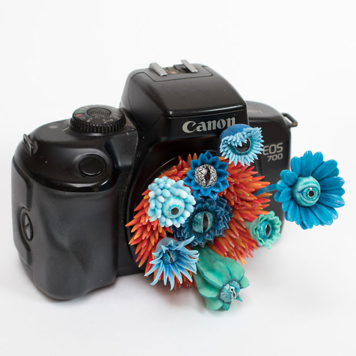 Artist Makes Unexpectedly Colorful Life Forms Grow Out Of Trash