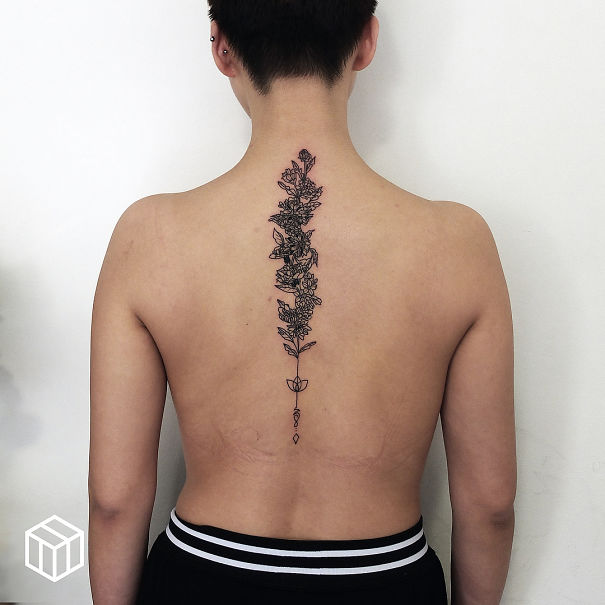 Spine Tattoo Design