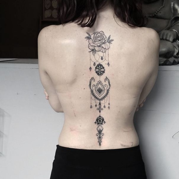 Spine Tattoo Design