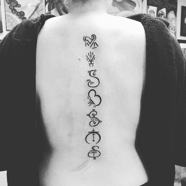 Spine Tattoo Design