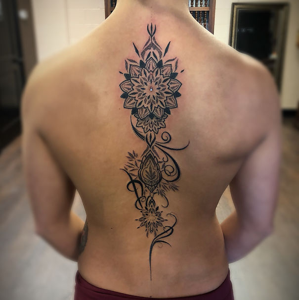 Spine Tattoo Design