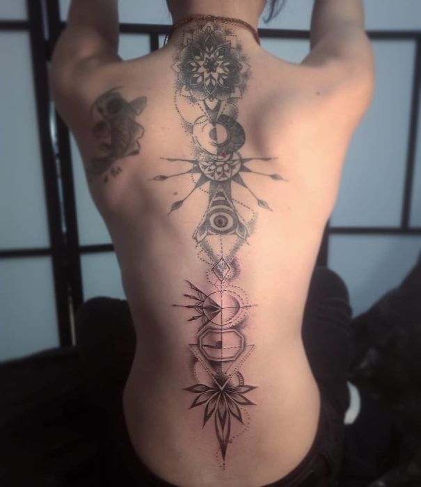 Spine Tattoo Design