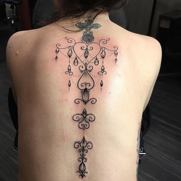 Spine Tattoo Design