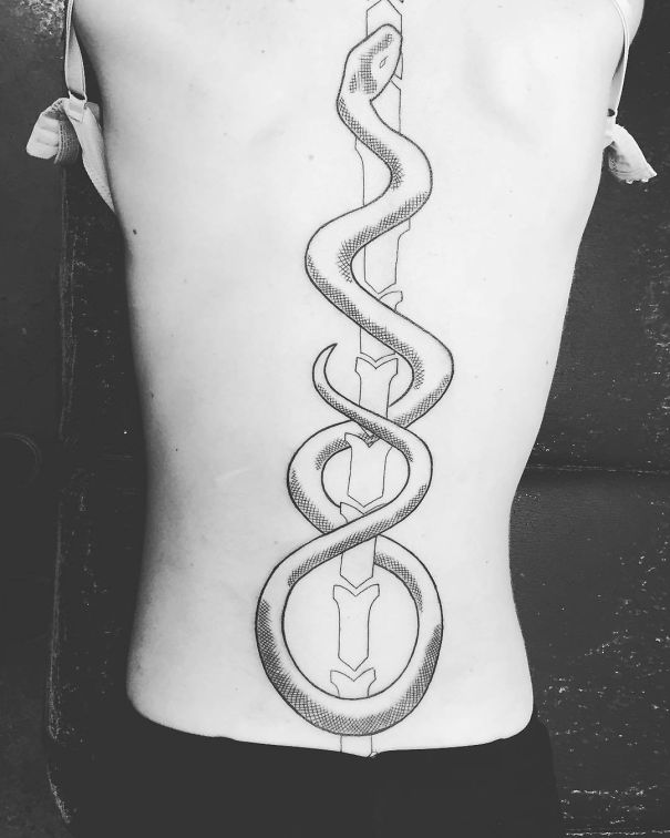Spine Tattoo Design