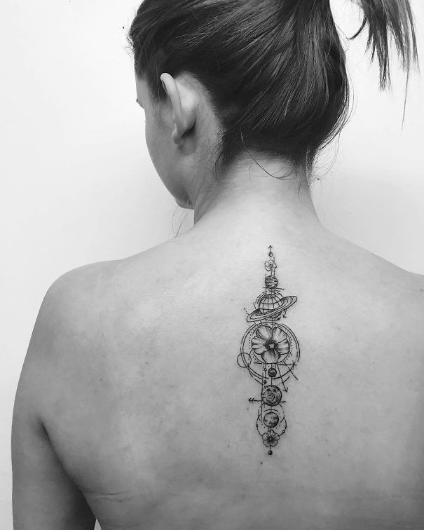 Spine Tattoo Design
