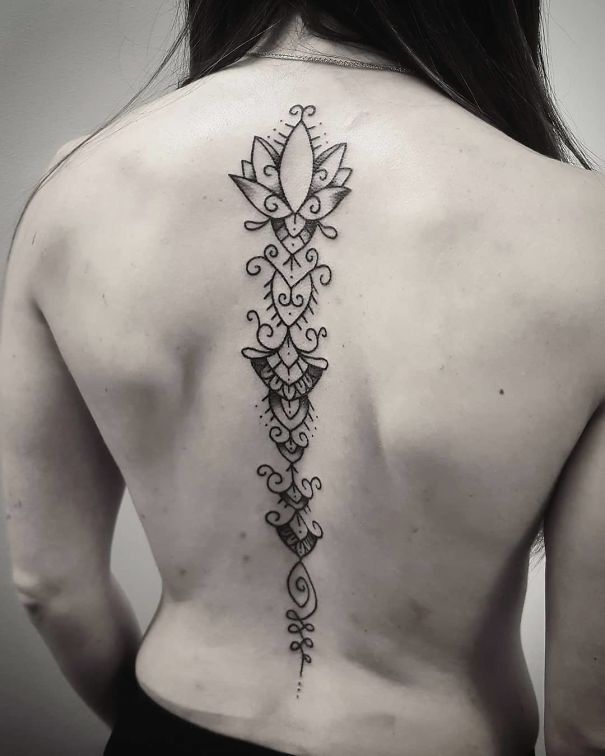 Spine Tattoo Design