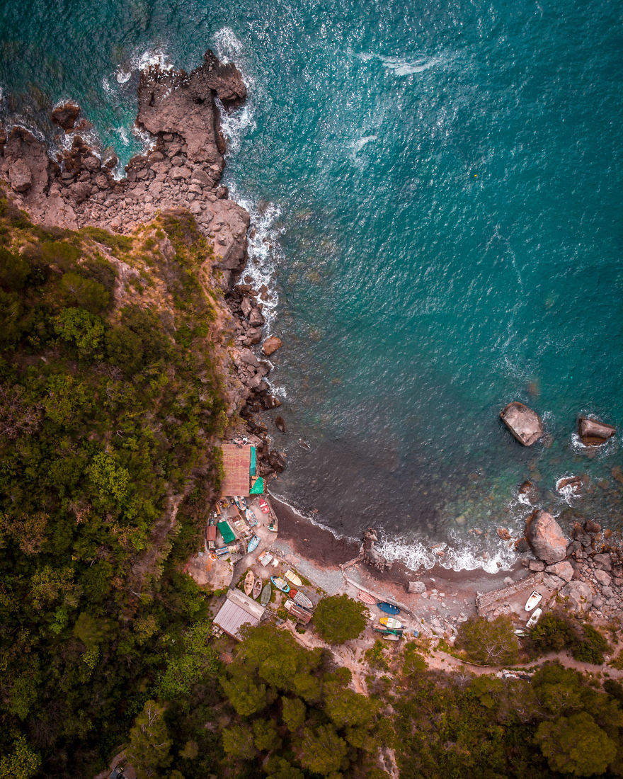Amalfi Coast Positano From A Drone!
