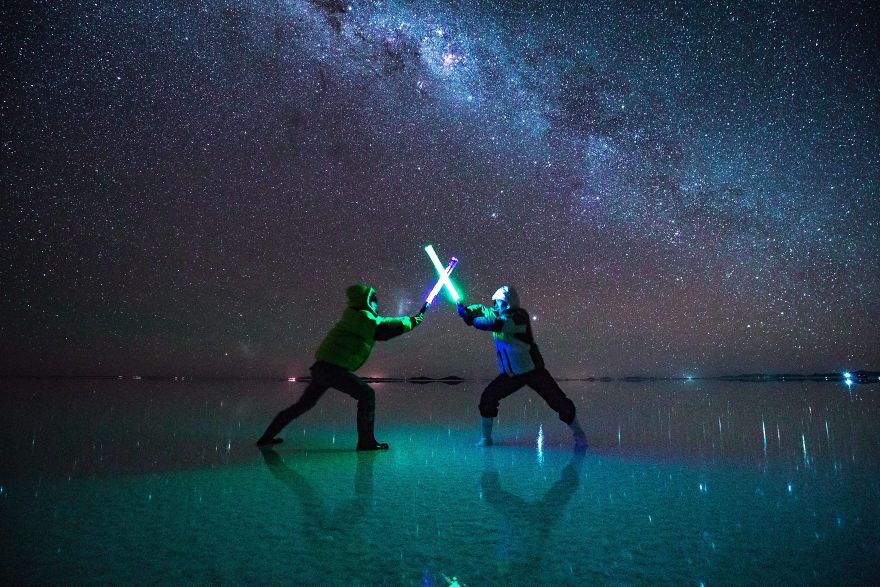 Dream Comes True: Star Wars Within Billions Of Stars At Largest Mirror On Earth, Salar De Uyuni Dream Comes True: Star Wars Within Billions Of Stars At Largest Mirror On Earth, Salar De Uyuni
