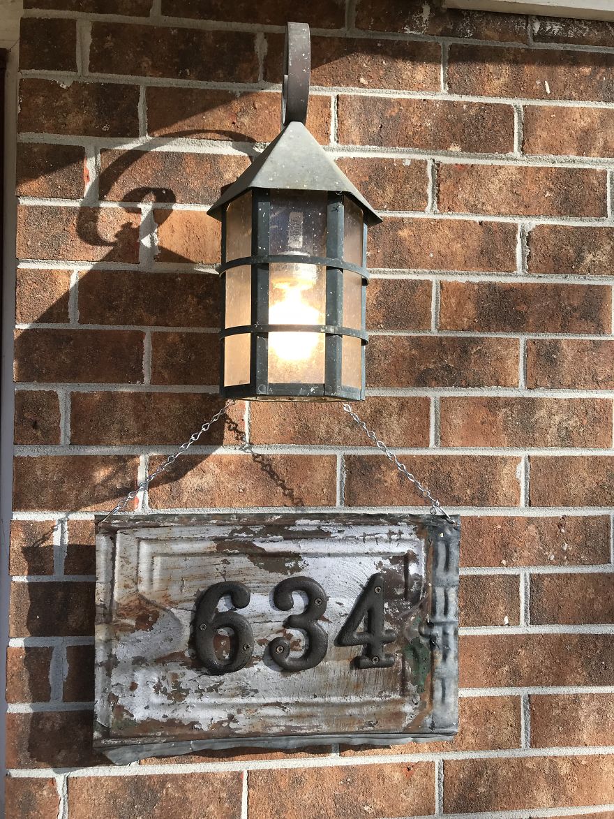 I Transform Architectural Tin Roof Tiles Into Incredible Street Number Address Signs
