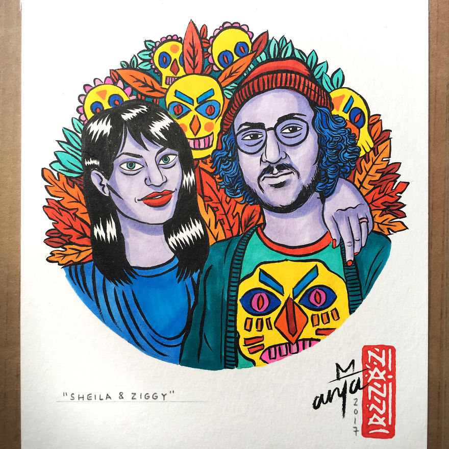 I Create Weird One-Of-A-Kind Cartoonish Family Portraits I Create Weird One-Of-A-Kind Cartoonish Family Portraits