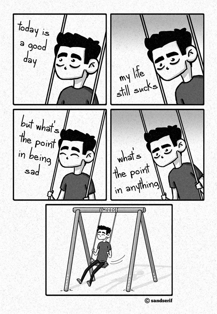 I Make Dark And Amusing Comics About My Life To Express Myself