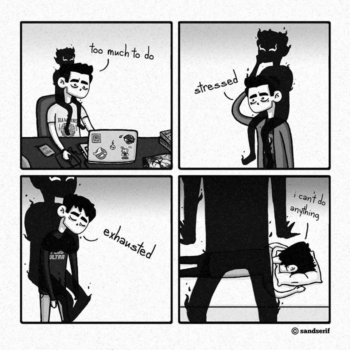 I Make Dark And Amusing Comics About My Life To Express Myself