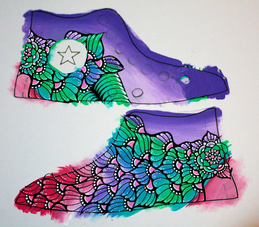 I Spent The Long Weekend Hand-Painting These Sneakers I Spent The Long Weekend Hand-Painting These Sneakers