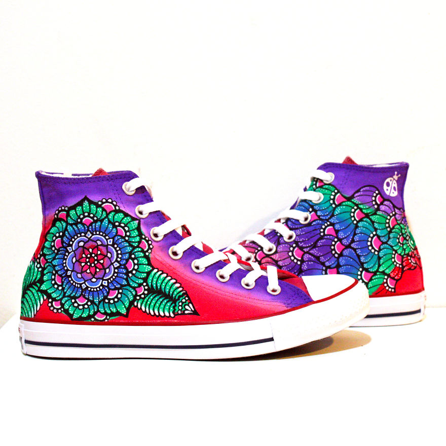 I Spent The Long Weekend Hand-Painting These Sneakers
