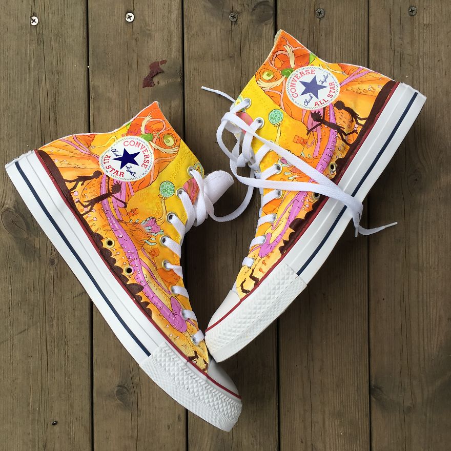 I Hand-Painted These Shoes With Rick And Morty Characters I Hand-Painted These Shoes With Rick And Morty Characters