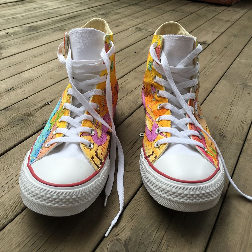 I Hand-Painted These Shoes With Rick And Morty Characters I Hand-Painted These Shoes With Rick And Morty Characters