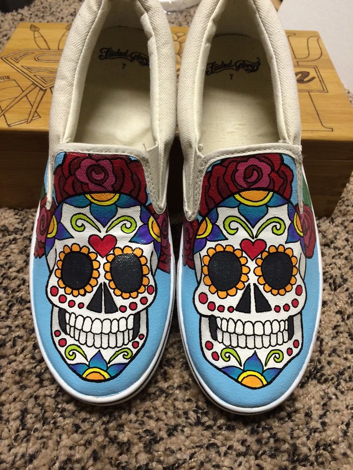 I Spilled Coffee On My Sneakers, So I Painted Them.