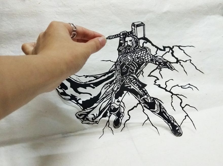 Infinity War Characters Paper Cut Art Infinity War Characters Paper Cut Art