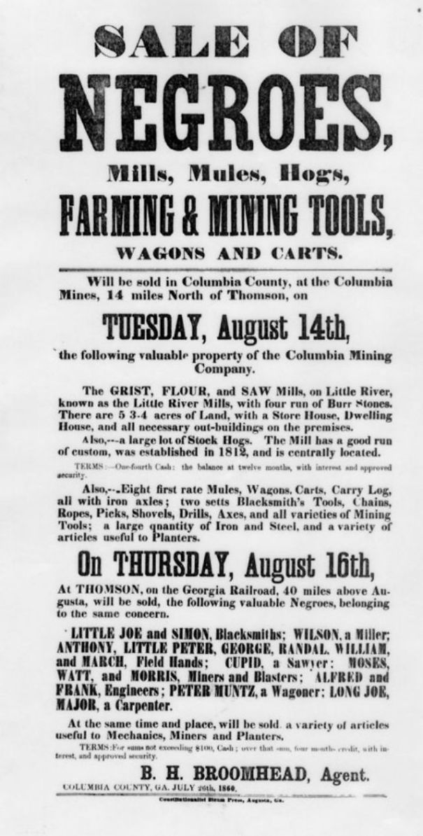 In The 19th Century Were Spread Posters Communicating Auctions Sales Of American Slaves And This Is Unbelievable To Have Happened