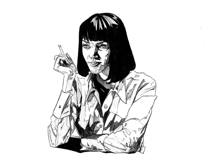 Lazy Artist Who Only Draws With A Black Pen