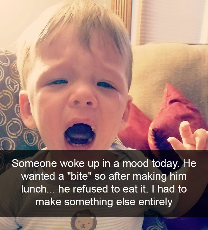 Someone Woke Up In A Mood Today. He Wanted A "Bite" So After Making Him Lunch... He Refused To Eat It. I Had To Make Something Else Entirely