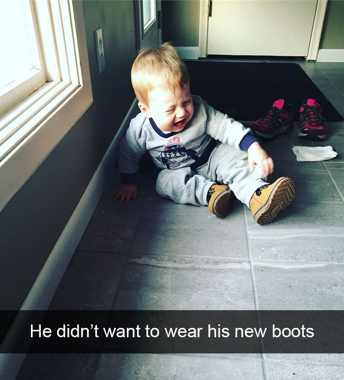 He Didn’t Want To Wear His New Boots