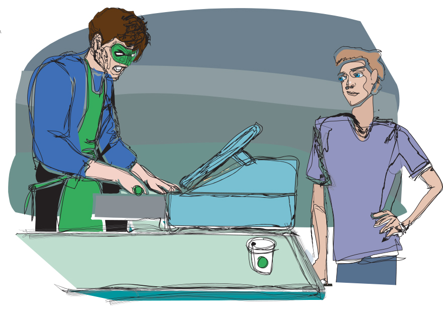 Ten Illustrations Of Superheroes And Villains Living Life Like The Rest Of Us