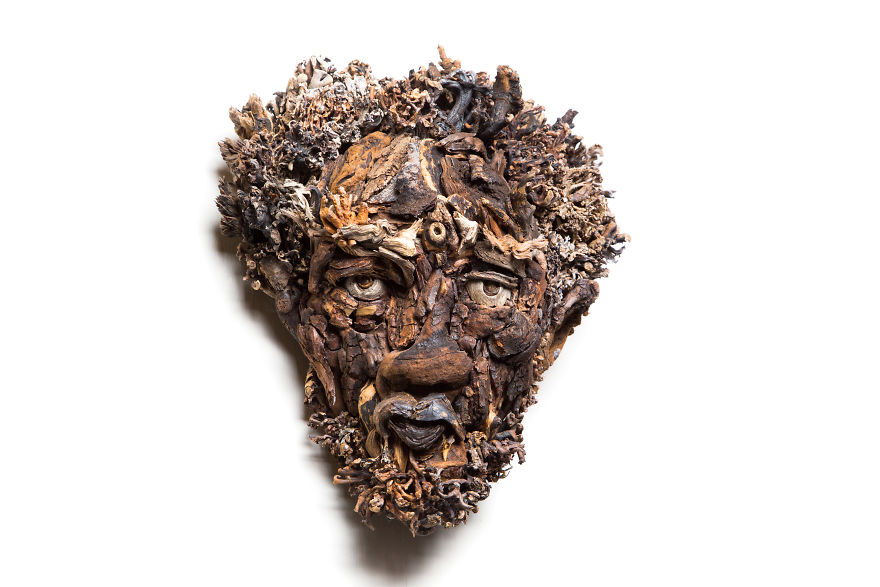 I Have Been Sculpting Faces And Bodies From Driftwood For Over 17 Years