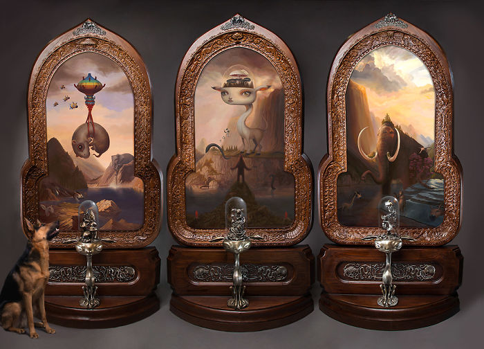 Finally, After 3 Years, I’ve Finished My 7.5-Foot Tall Triptych “The Sanctuary”