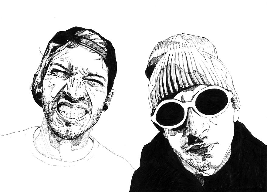 Lazy Artist Who Only Draws With A Black Pen