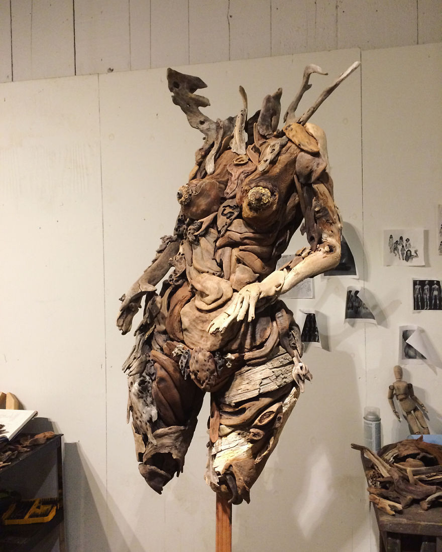 I Have Been Sculpting Faces And Bodies From Driftwood For Over 17 Years I Have Been Sculpting Faces And Bodies From Driftwood For Over 17 Years