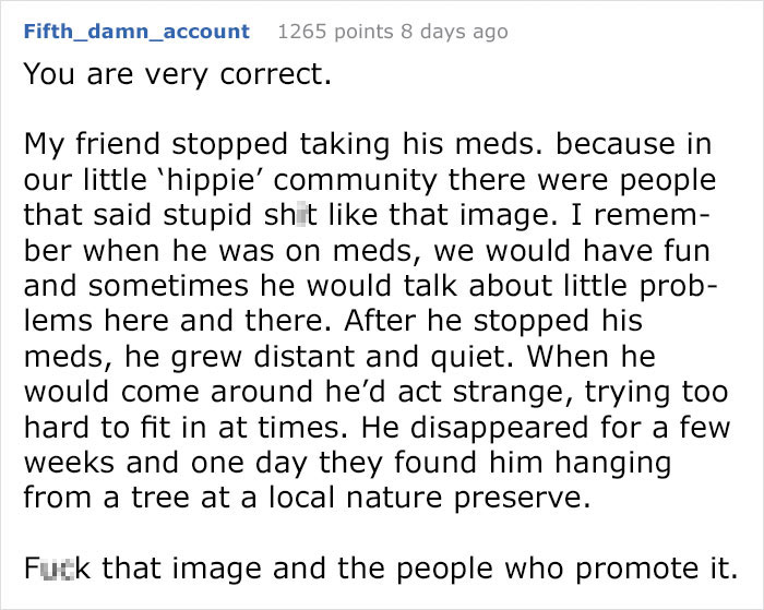 Person On Anti-Depressants Destroys This Motivational Poster With A Single Comment Person On Anti-Depressants Destroys This Motivational Poster With A Single Comment