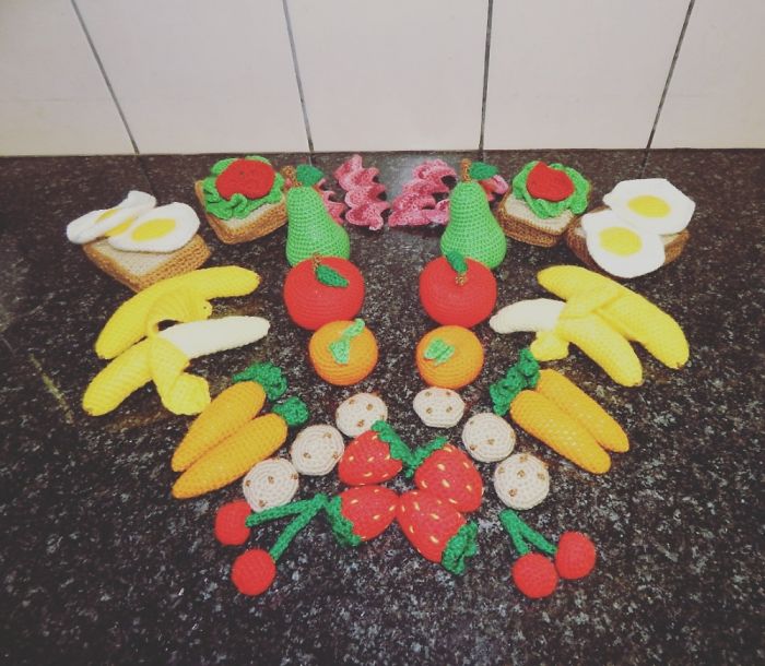 I Crocheted A Picnic Set For My Niece And Nephew. Needless To Say, They Love It!