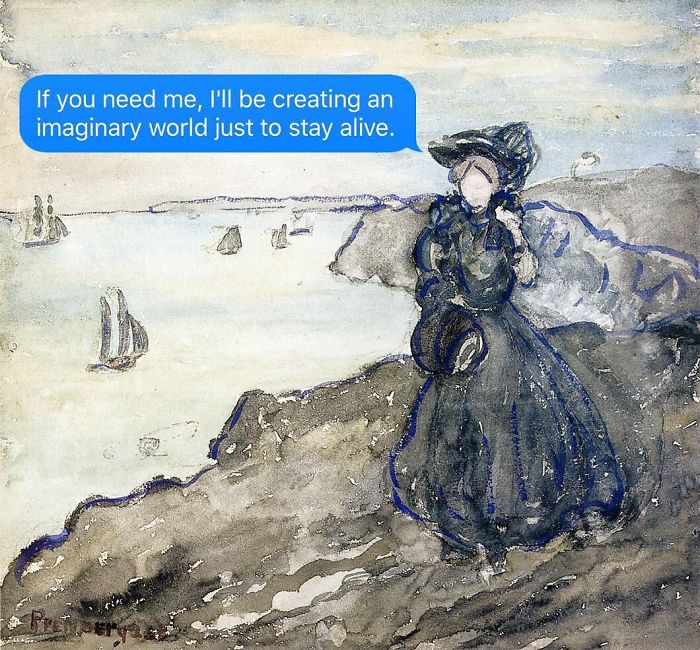 Classical-Art-Dark-Humor-April-Eileen-Henry-Texts-From-Your-Existentialist