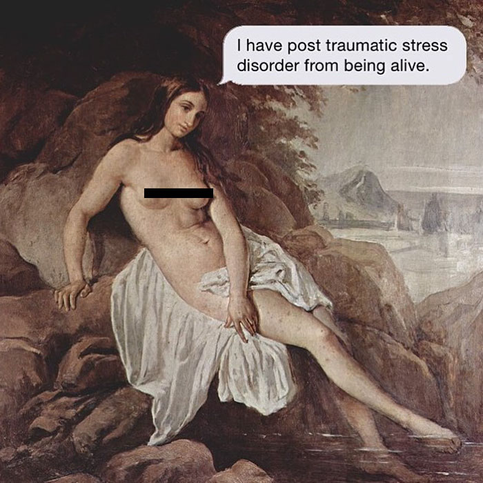 Classical-Art-Dark-Humor-April-Eileen-Henry-Texts-From-Your-Existentialist
