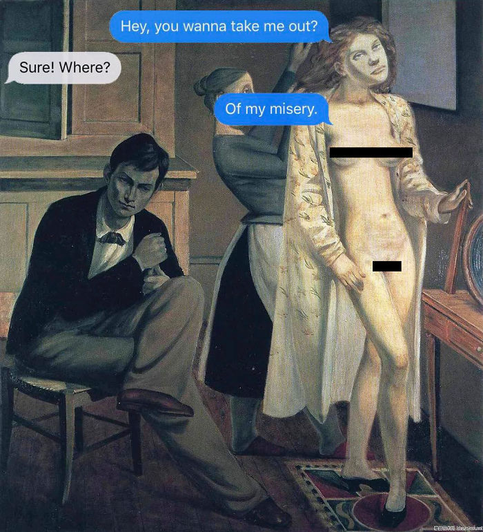 Classical-Art-Dark-Humor-April-Eileen-Henry-Texts-From-Your-Existentialist