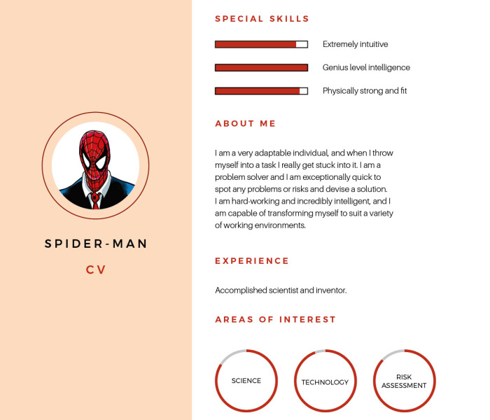 We Created Cvs For Marvels Superheroes