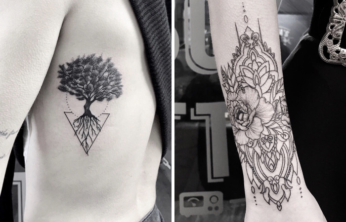Simplicity, Contrast And Dotwork: Tattoo Artist Ilhan Bilir Creates Remarkable Skin Art