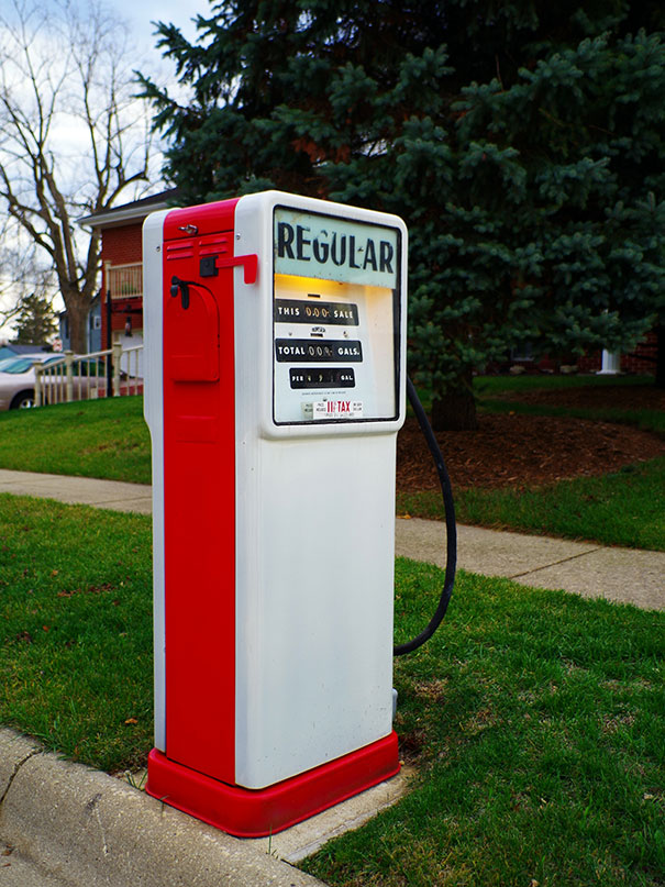 Regular Gas Pump Converted Into Mailbox