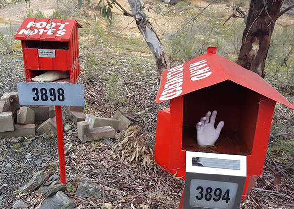 Foot Notes And Hand Delivered Mail. Someone Definitely Has A Sense Of Humor Around Here