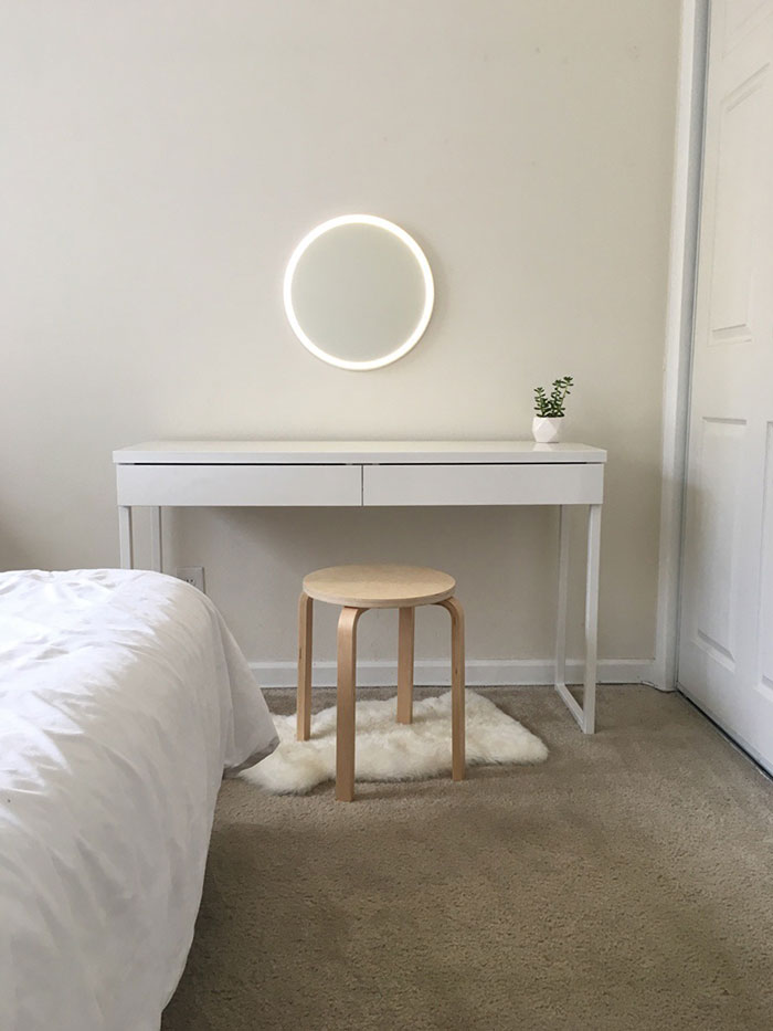 My Ultra-Minimalist Vanity, Courtesy Of Ikea And Amazon