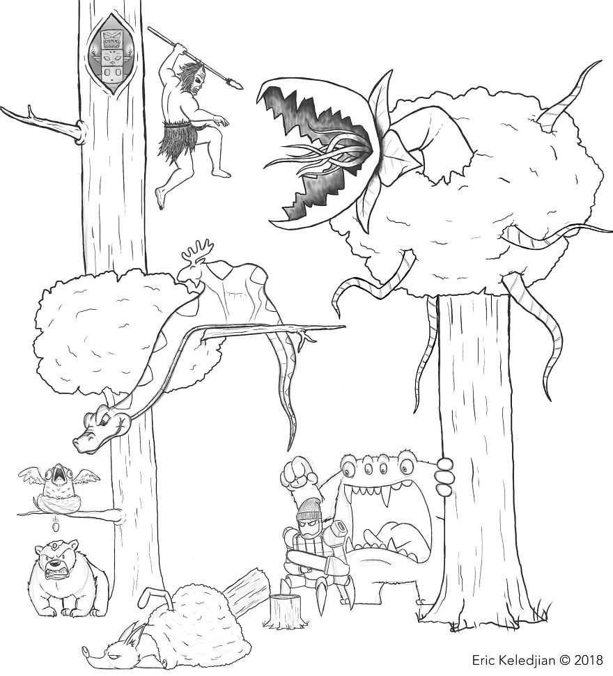 I Challenged Myself To Add One Character A Day To This Bear Drawing For 19 Days Until I Got This Result I Challenged Myself To Add One Character A Day To This Bear Drawing For 19 Days Until I Got This Result